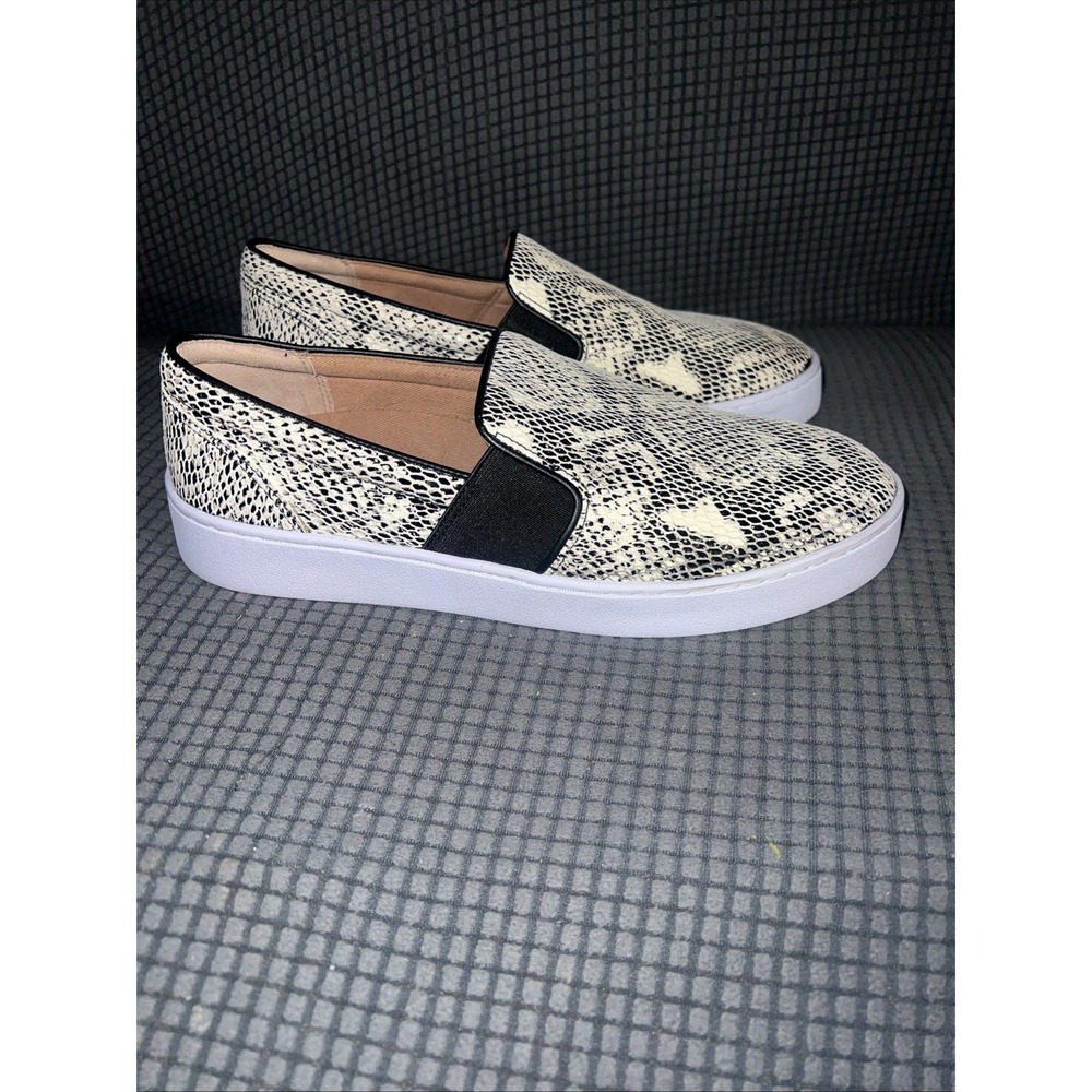 Vionic Women's Demetra Snake Print Leather Slip On Sneakers Size 8.5